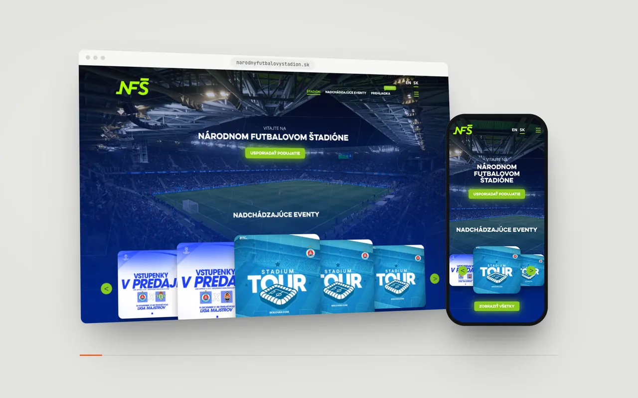 Národný futbalový štadión, Web národného štadióna